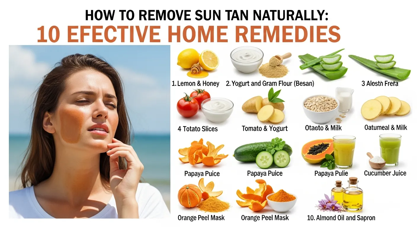How to Remove Sun Tan Naturally: 10 Effective Home Remedies