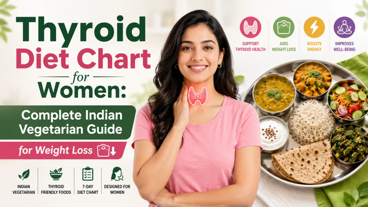 Thyroid Diet Chart for Women: Complete Indian Vegetarian Guide for Weight Loss