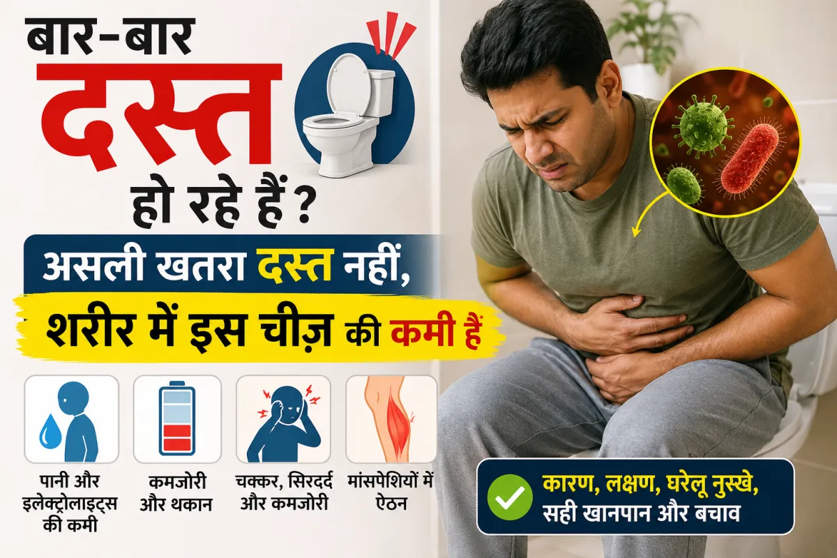 बार-बार दस्त हो रहे हैं? जानिए तुरंत क्या करें, क्या खाएं और डायरिया से जुड़ी हर ज़रूरी बात