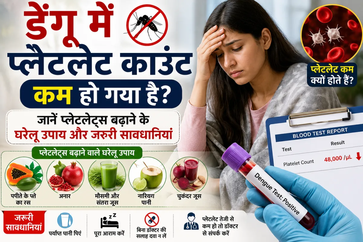 प्लेटलेट काउंट को तेजी से कैसे बढ़ाएं? 10 सुरक्षित तरीके, क्या खाएं और कब डॉक्टर से मिलें